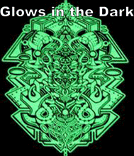 Stephen Kruse Glow in the Dark Unisex Tanks Black includes FREE MINI BLACK LIGHT