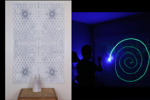 Glow in the Dark Tapestry 2 SIZES Starting at $99 Includes FREE UV LASERS w/ Starry Tip