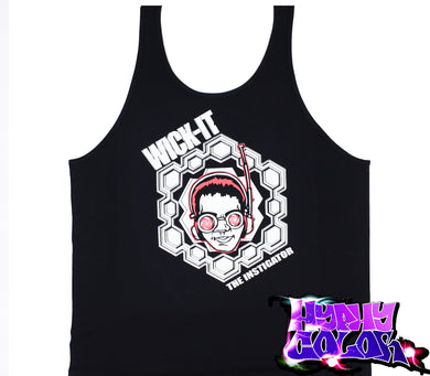 Wick-It The Instigator Official Hyphy Color Unisex Tank Top Black includes FREE LED MINI BLACK LIGHT