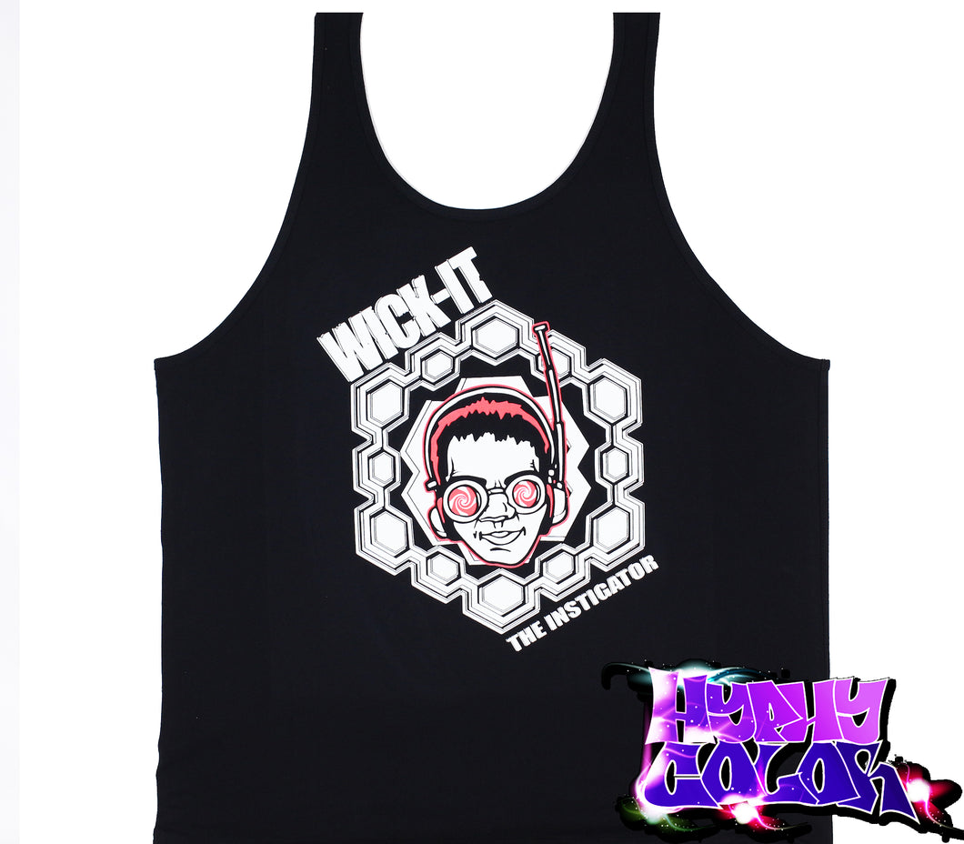 Wick-It The Instigator Official Hyphy Color Unisex Tank Top Black includes FREE LED MINI BLACK LIGHT