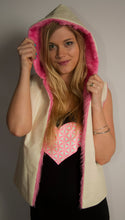 Glow in the Dark Hooded Vests w/FUR MADE TO ORDER