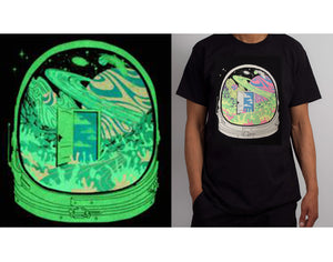 Deep Space Hyph- Glow in the Dark Tshirt includes FREE MINI BLACK LIGHT